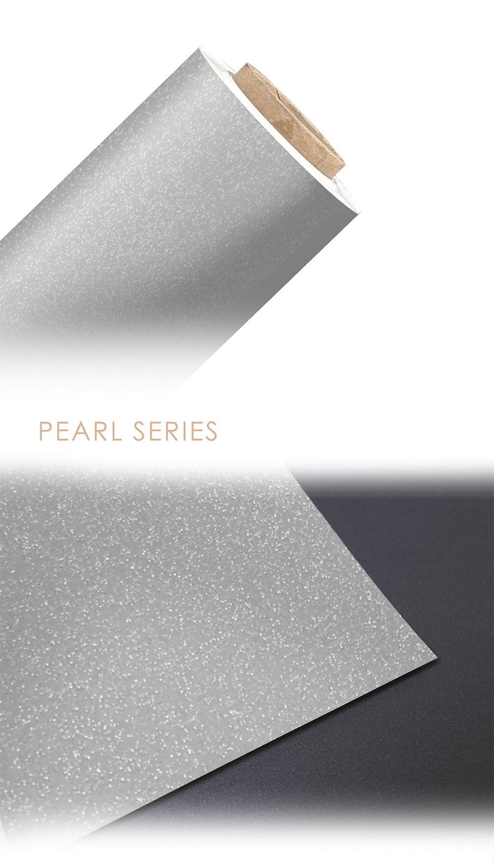 Pearlescent Matte Silver PET Film
